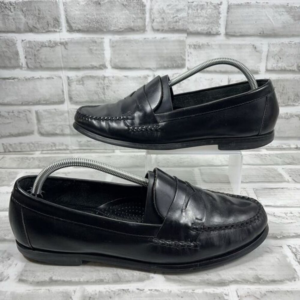 G.H. BASS Madras Men’s 10.5 D Black Leather Penny Loafer Slip On Classic Shoes